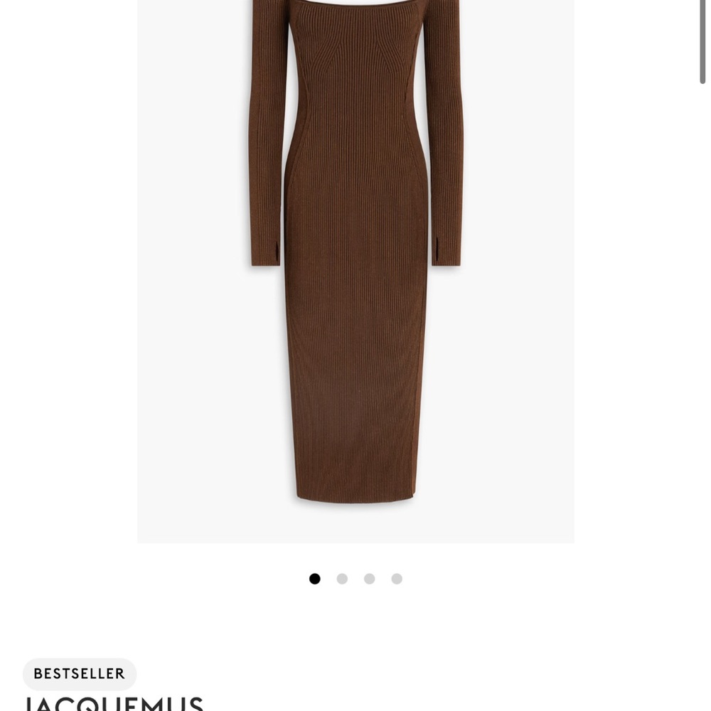 Jacquemus Brown Long Sleeve Dress
